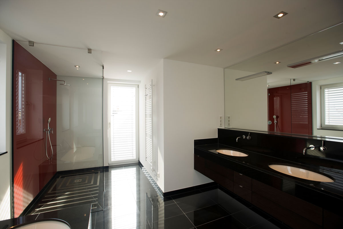Badezimmer Glaswand